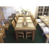 2m Reclaimed Teak Mexico Dining Table with 6 Santos Chairs - 2